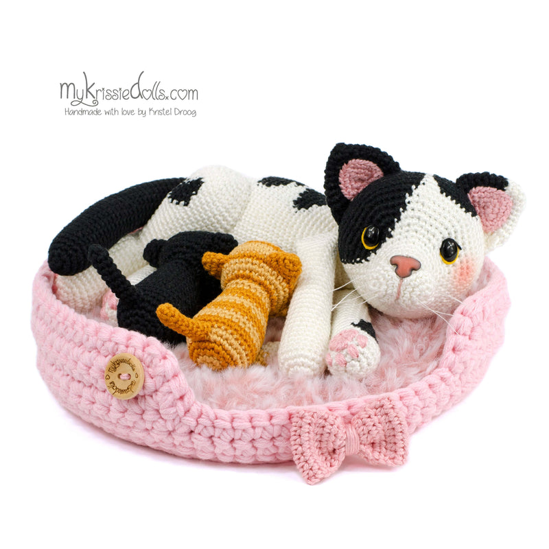 MyKrissieDolls Garenpakketten Garenpakket: Poes Minoes en haar kittens