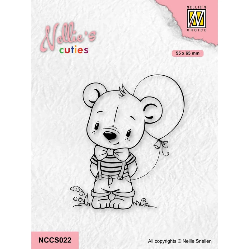 Nellie's Choice Clear Stamps Nellie's Cuties - Clear Stempels Boy with Balloon