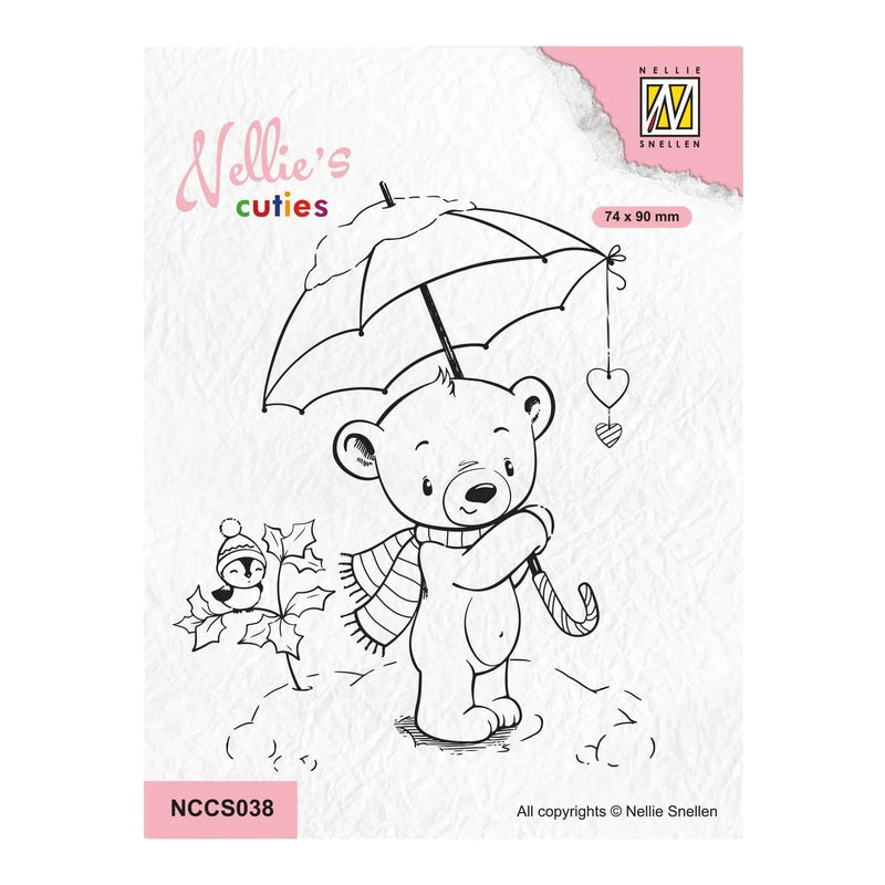 Nellie's Choice Clear Stamps Nellie's Cuties - Clear Stempels Christmas Umbrella