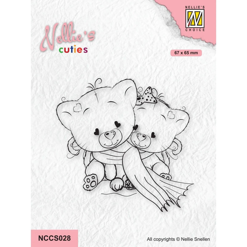 Nellie's Choice Clear Stamps Nellie's Cuties - Clear Stempels Cosily Under A Warm Scarf