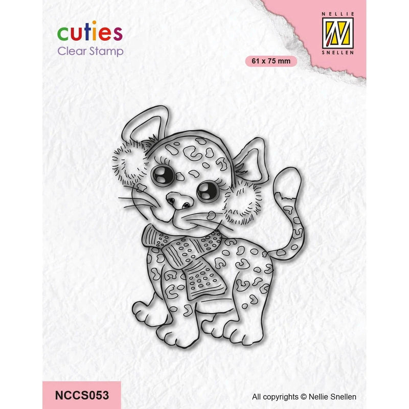Nellie's Choice Clear Stamps Nellie's Cuties - Clear Stempels Cutie Cheetah