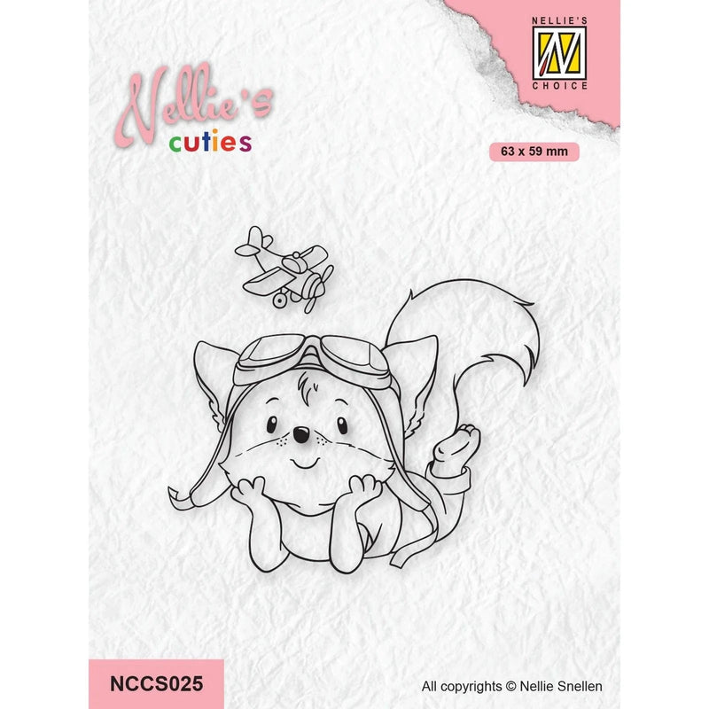 Nellie's Choice Clear Stamps Nellie's Cuties - Clear Stempels Dreaming To Be A Pilot