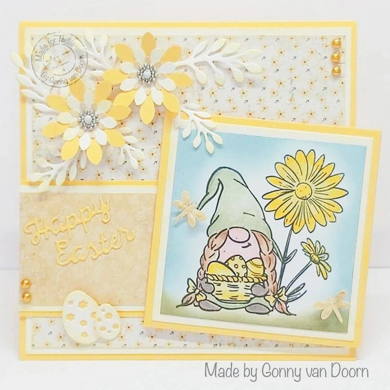 Nellie's Choice Clear Stamps Nellie's Cuties - Clear Stempels Easter Gnome with Flowers