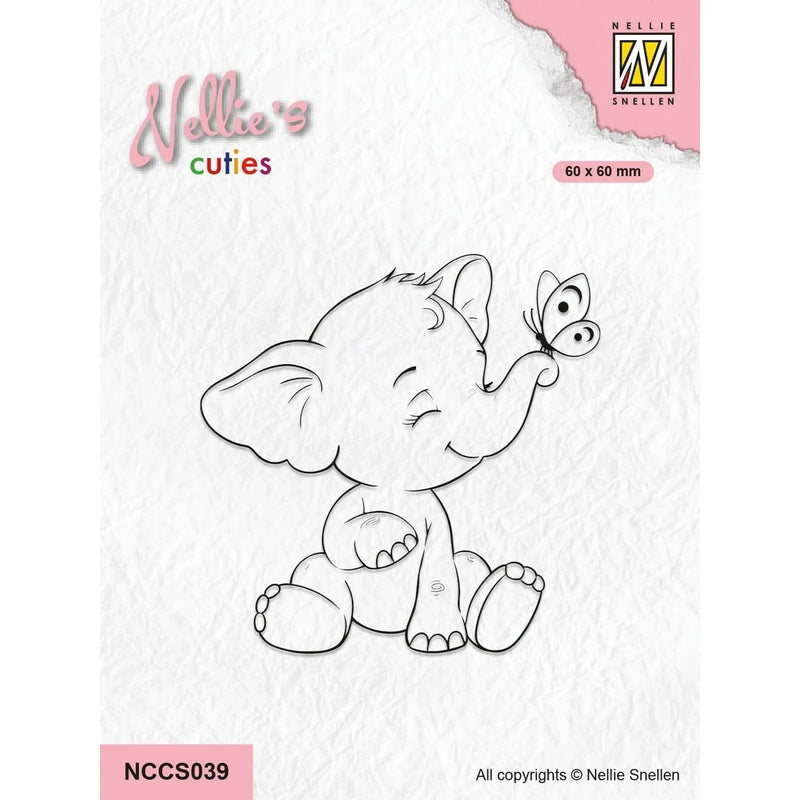 Nellie's Choice Clear Stamps Nellie's Cuties - Clear Stempels Elephant