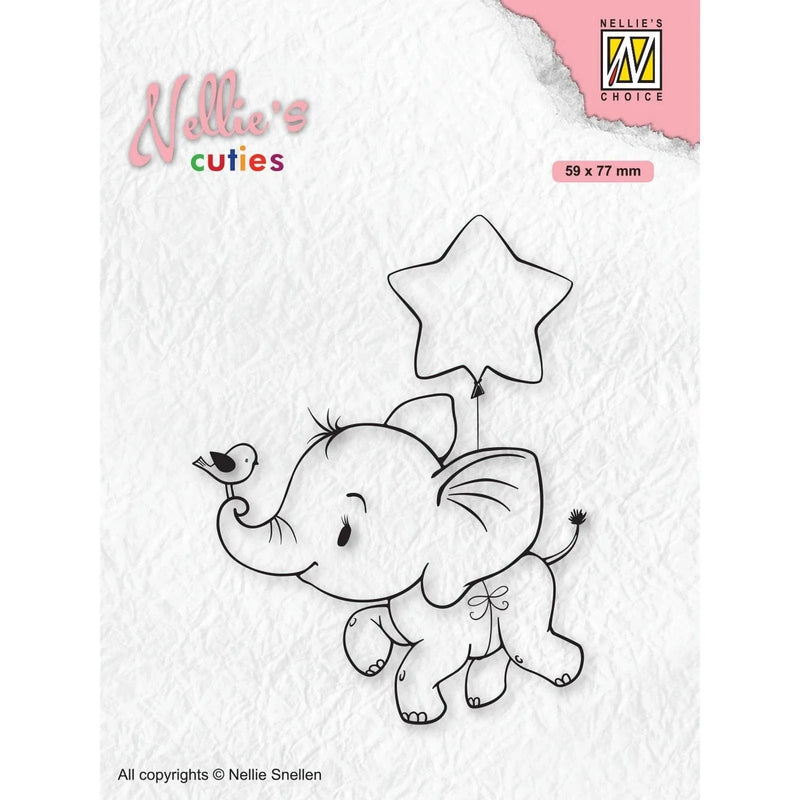 Nellie's Choice Clear Stamps Nellie's Cuties - Clear Stempels Elephant with Star