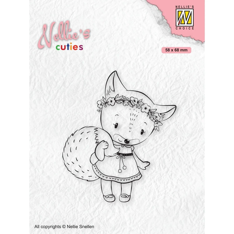 Nellie's Choice Clear Stamps Nellie's Cuties - Clear Stempels Foxy Christmas Lady