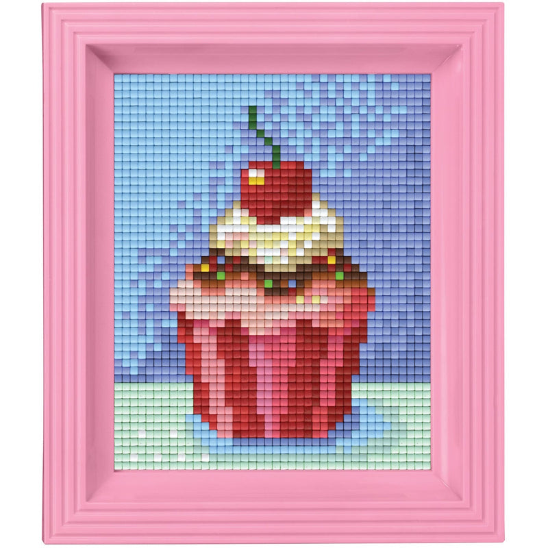 Pixelhobby DIY-Pakketten Pixelhobby Giftpack Cupcake met lijst
