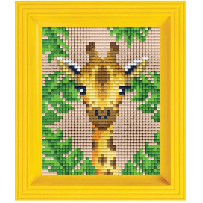 Pixelhobby DIY-Pakketten Pixelhobby Giftpack Giraf in jungle met lijst
