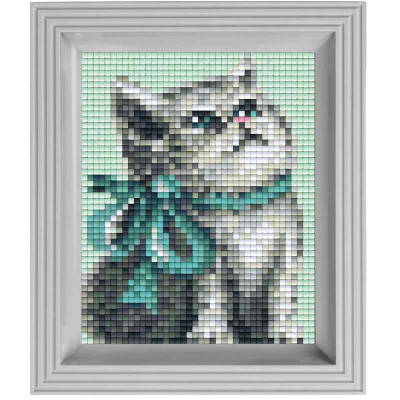 Pixelhobby DIY-Pakketten Pixelhobby Giftpack Kitten met lijst