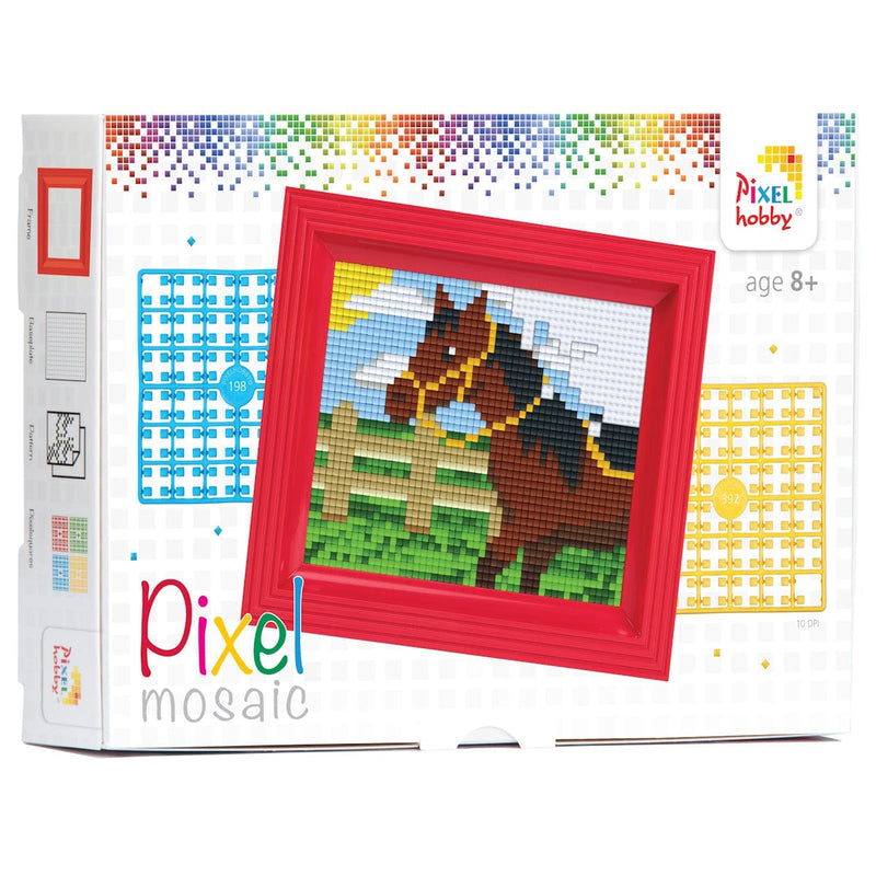 Pixelhobby DIY-Pakketten Pixelhobby Giftpack Paardje met lijst