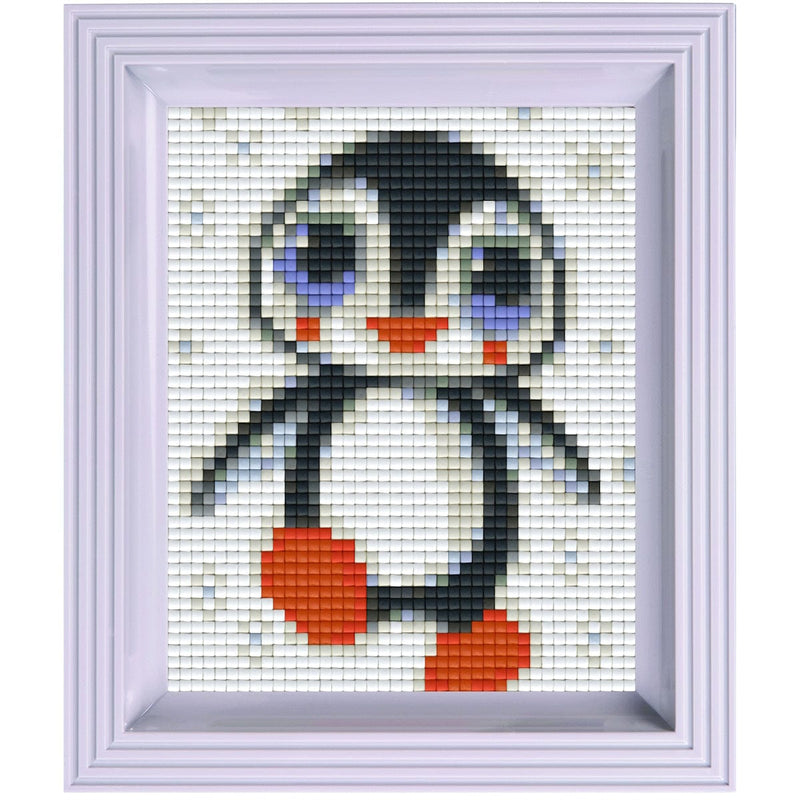 Pixelhobby DIY-Pakketten Pixelhobby Giftpack Pinguïn met lijst