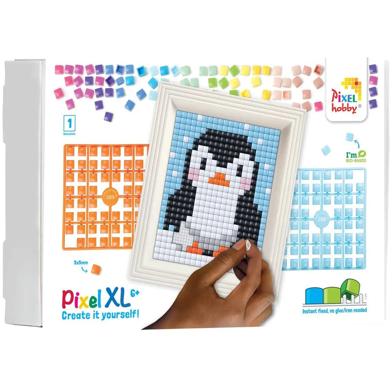 Pixelhobby DIY-Pakketten Pixelhobby XL Giftpack Pinguïn met lijst