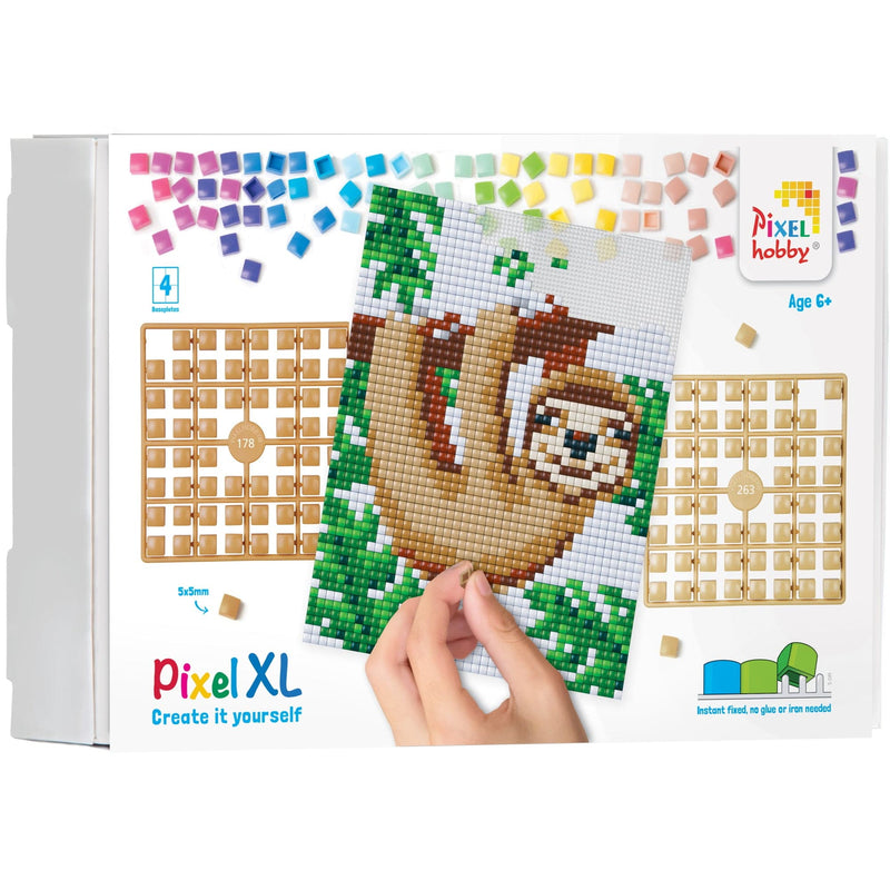 Pixelhobby DIY-Pakketten Pixelhobby XL Luiaard (4 basisplaten)