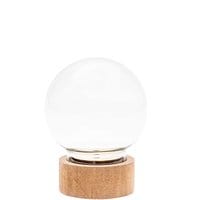 RicoDesign Decoratie Klein 8 x 11 cm Ronde glazen stolp op houten voet