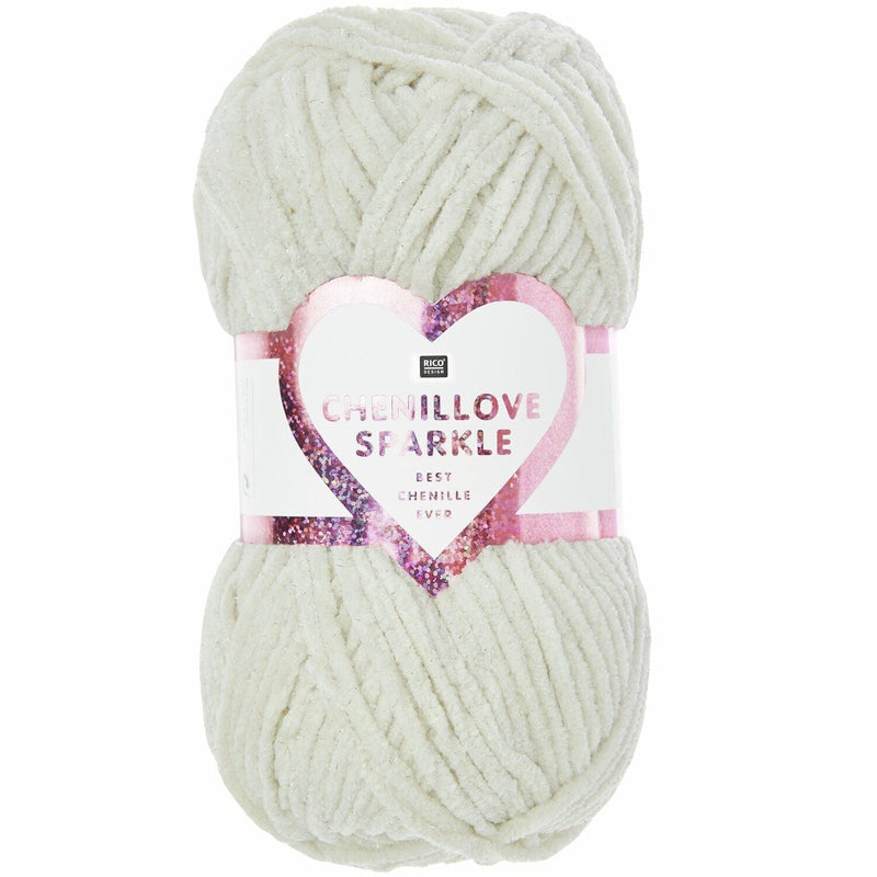 RicoDesign Wol & Garens 001 Cream Rico Creative Chenillove Sparkle