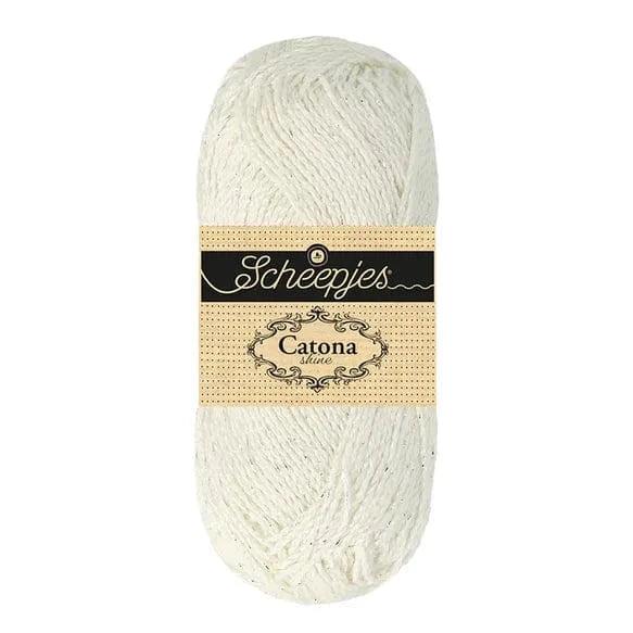 Scheepjes Wol & Garens 105-G Bridal White - Gold Scheepjes Catona Shine