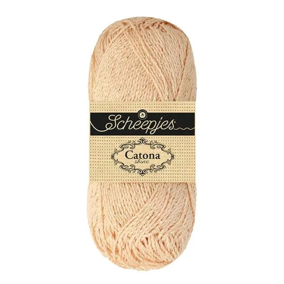 Scheepjes Wol & Garens 105-G Bridal White - Gold Scheepjes Catona Shine