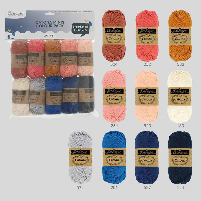 Scheepjes Wol & Garens Scheepjes Catona Colour Pack 10x25g - Antipasti