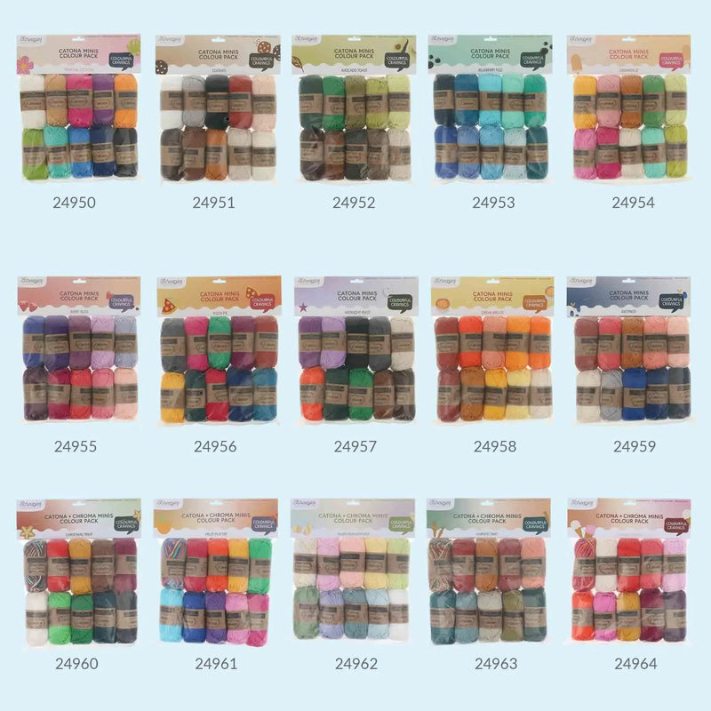 Scheepjes Wol & Garens Scheepjes Catona en Chroma Colour Pack 10x25g - Marshmallow Mix