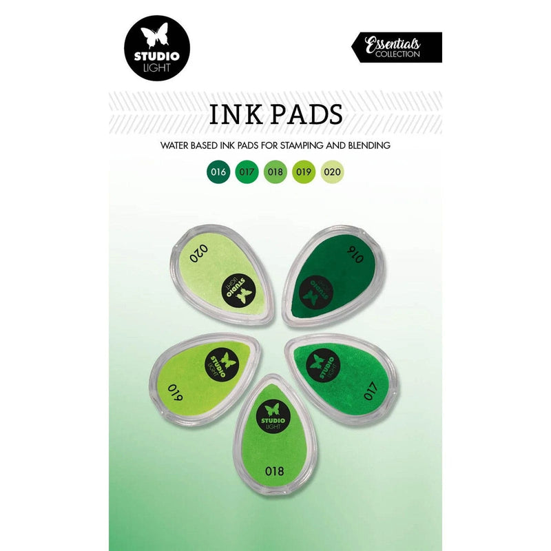 Studio Light Opberging Studio Light - Essentials Ink Pads Waterbased Shades Of Green