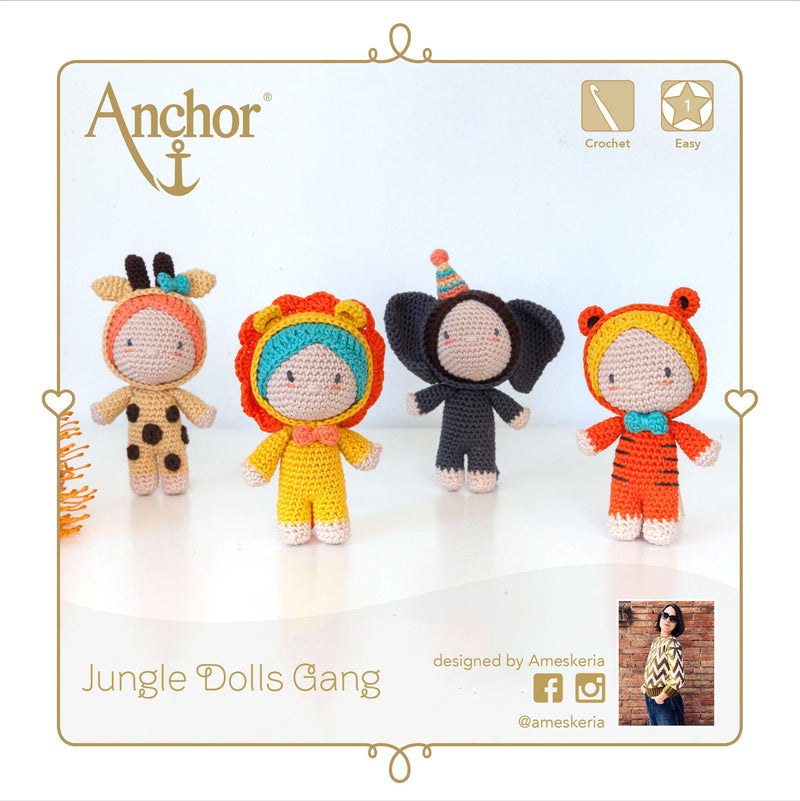 Anchor Haakpakketten Haakpakket: Anchor Amigurumi Jungle Poppen