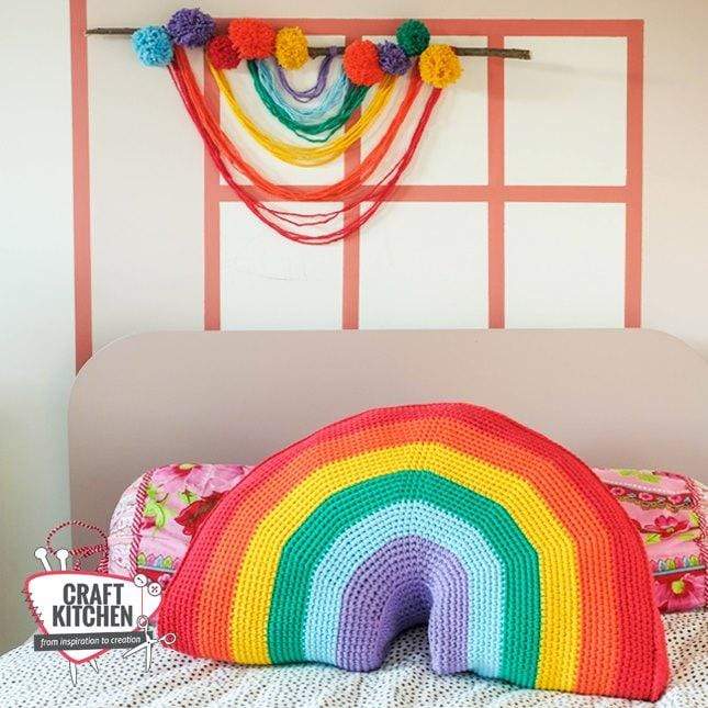 CraftKitchen Haakpakketten Haakpakket: Regenboog kussen