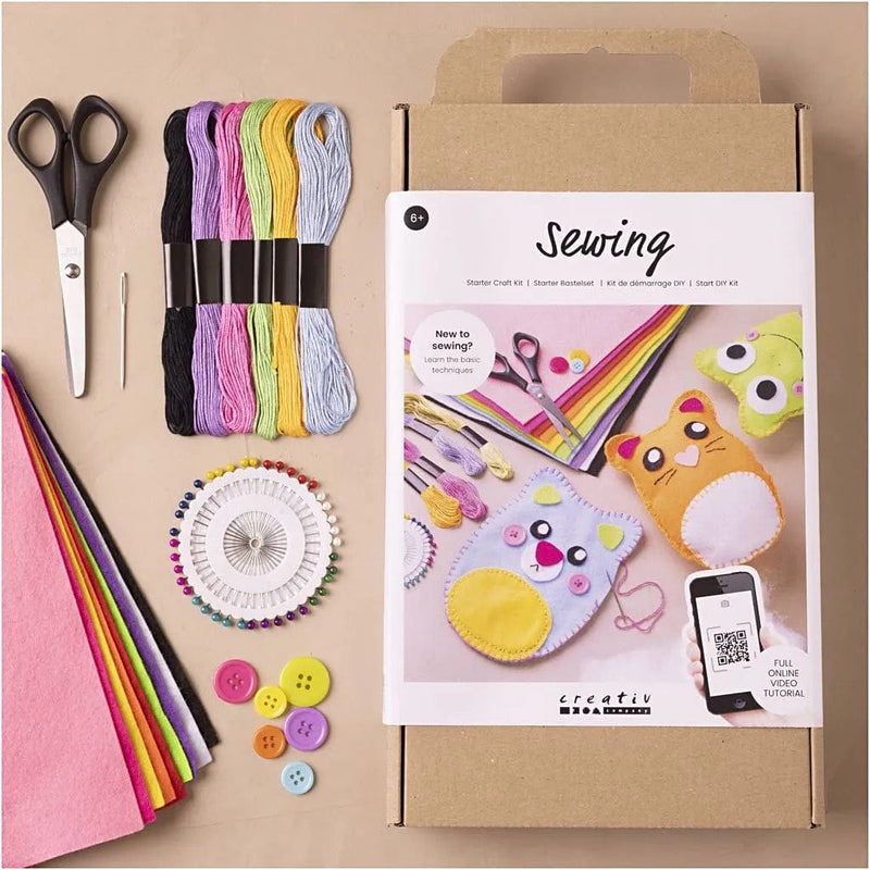 Creotime Creative Kit Startersset Naaien met Vilt Dieren