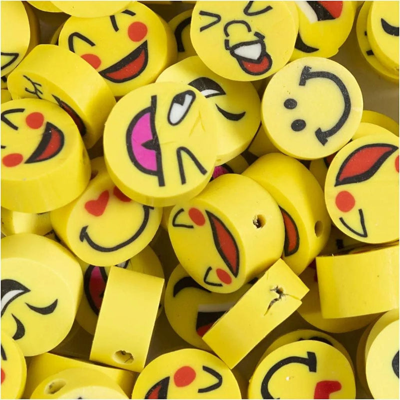 Creotime Kralen Kleikralen - Smiley (60 stuks)