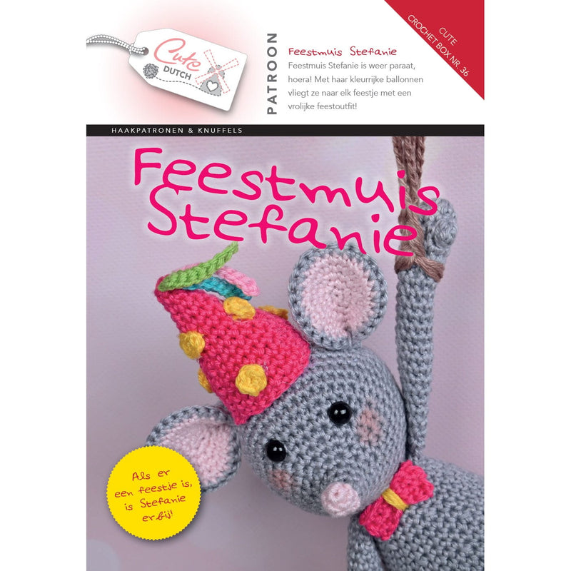 Cute Crochet Box Cute Crochet Box nr. 36 - Patroonboekje Feestmuis Stefanie