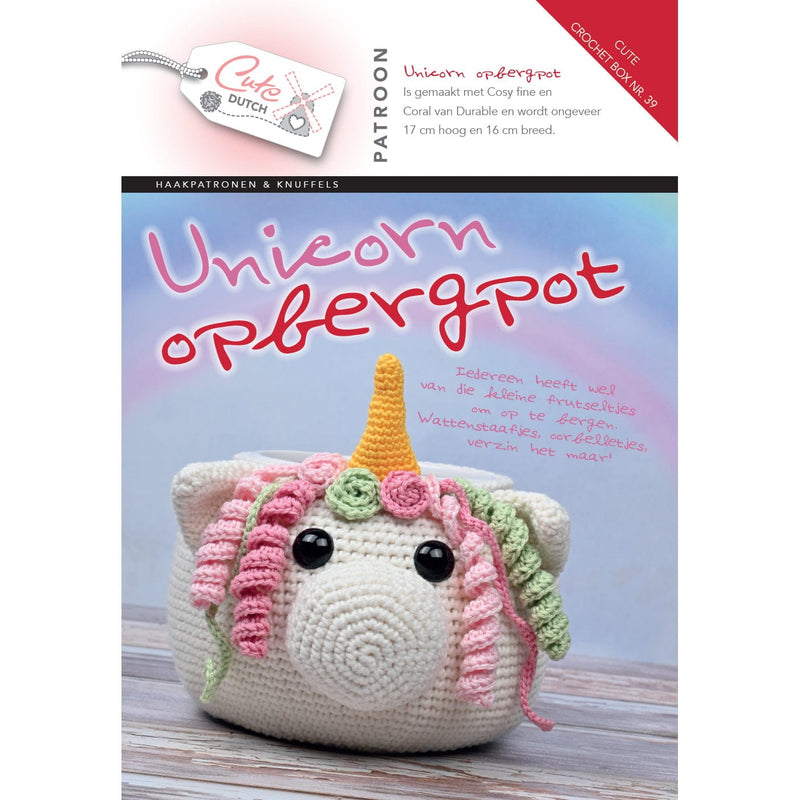 Cute Crochet Box Cute Crochet Box nr. 39 - Patroonboekje Unicorn opbergpot
