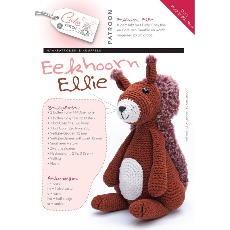 Cute Crochet Box Cute Crochet Box nr. 4 - Patroonboekje Eekhoorn Ellie