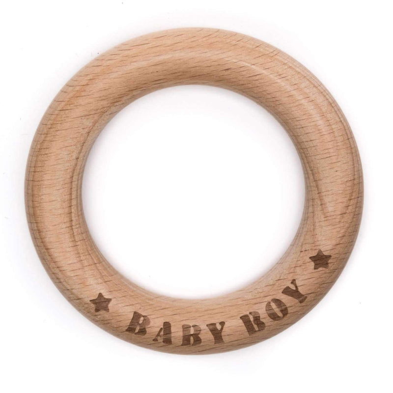 Houten bijtring - Baby Boy