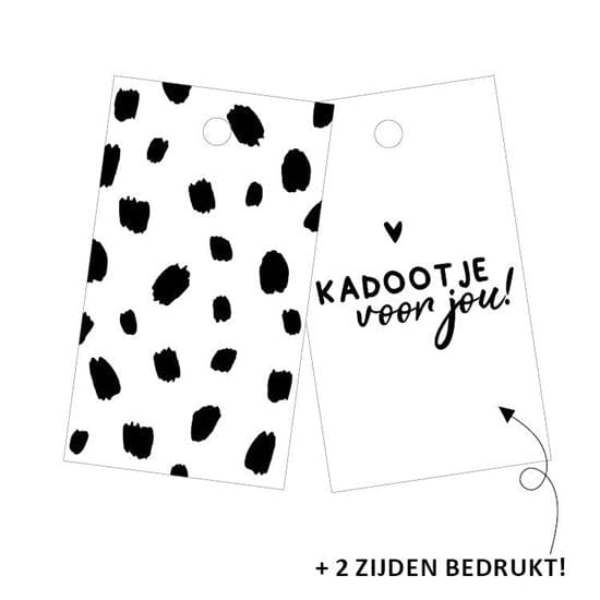 CuteDutch Cadeauverpakkingen Cadeaulabel - 101 Dots / Kadootje voor jou!