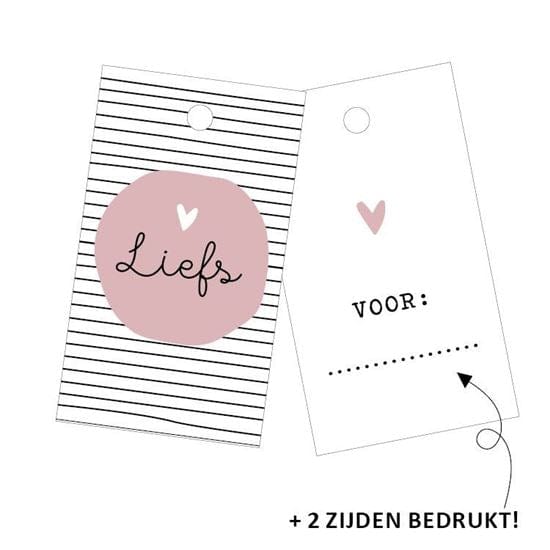 CuteDutch Cadeauverpakkingen Cadeaulabel - Liefs