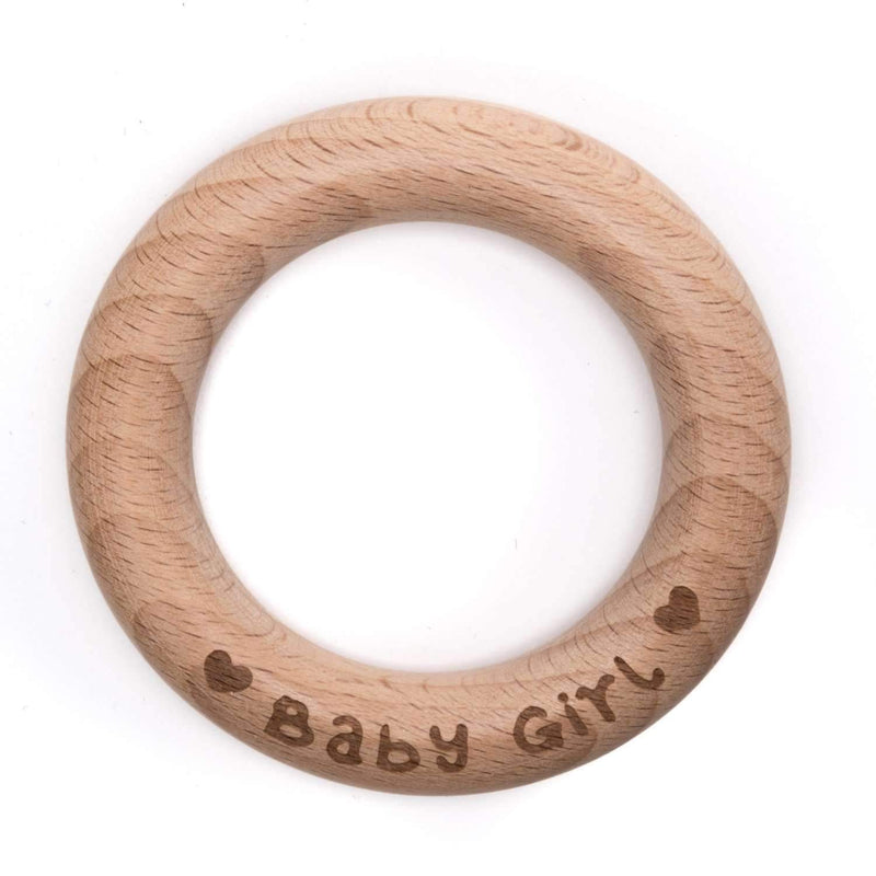 CuteDutch Clips & bijtringen Houten bijtring - Baby Girl