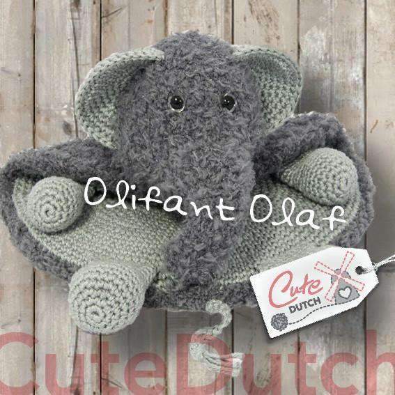 CuteDutch Downloadpatroon Haakpatroon Tutteldoekje olifant Olaf (download)