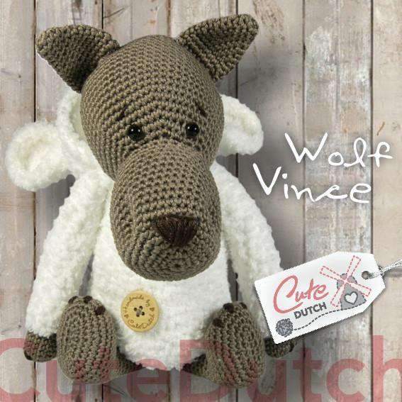 CuteDutch Downloadpatroon Haakpatroon Wolf Vince (download)