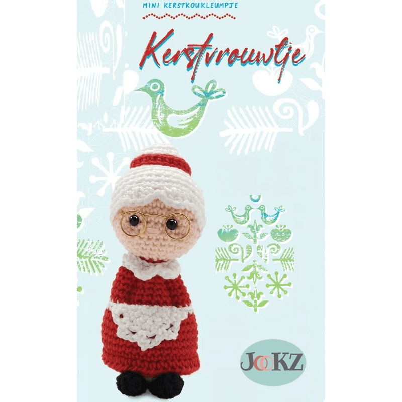 Garenpakket: Mini Kerstkoukleumpjes Kerstvrouwtje