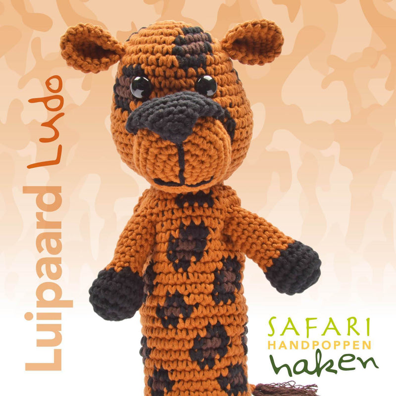 Garenpakket: Safari handpop luipaard Ludo