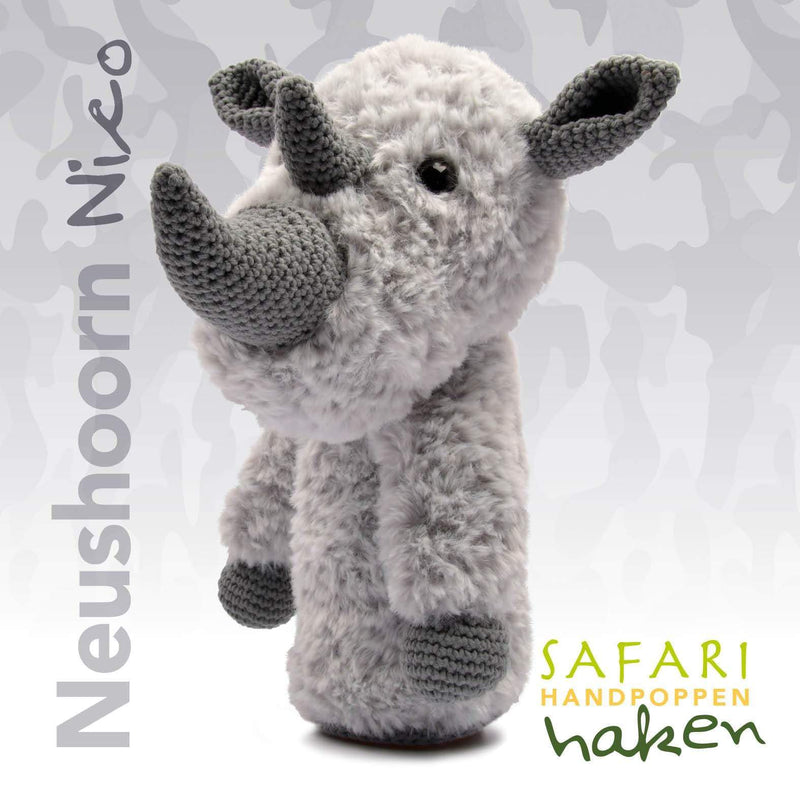 Garenpakket: Safari handpop neushoorn Nico