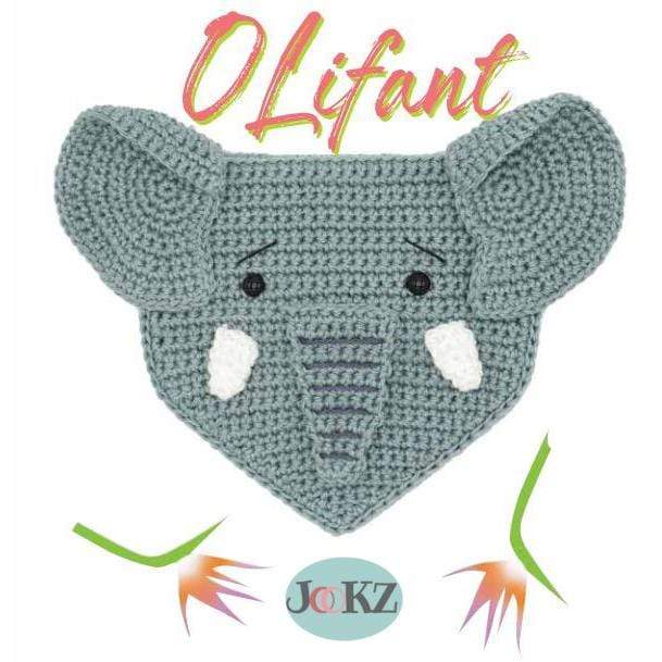 CuteDutch Garenpakket: Vlaggetje of muurhanger Olifant