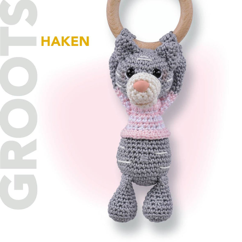 CuteDutch Garenpakketten Garenpakket: Bijtring Bungelpoesje