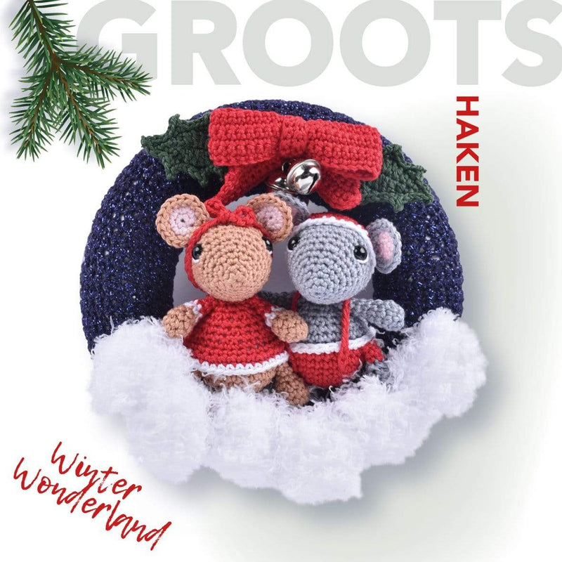 CuteDutch Garenpakketten Garenpakket: Kerstkrans met muisjes