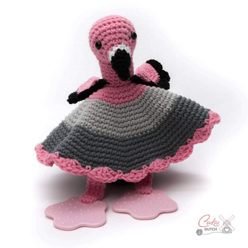 CuteDutch Garenpakketten Garenpakket: Knuffeldoekje Flamingo