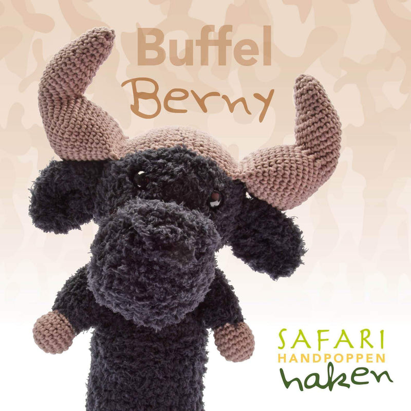 CuteDutch Garenpakketten Garenpakket: Safari handpop buffel Berny