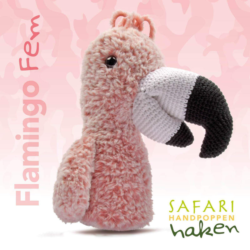 CuteDutch Garenpakketten Garenpakket: Safari handpop flamingo Fem