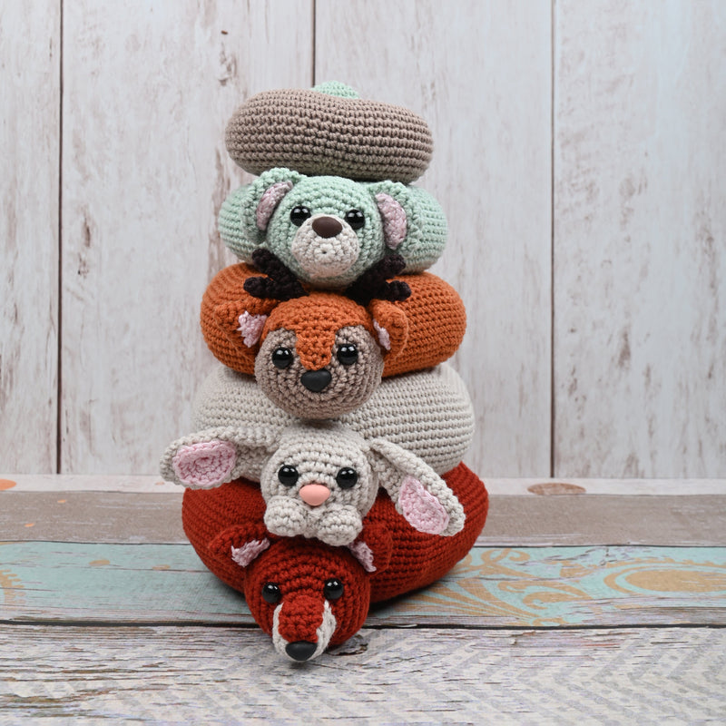 CuteDutch Garenpakketten Garenpakket: Stapeltoren Bosdieren