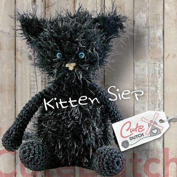 CuteDutch Garenpakketten Zwart Garenpakket kitten Siep