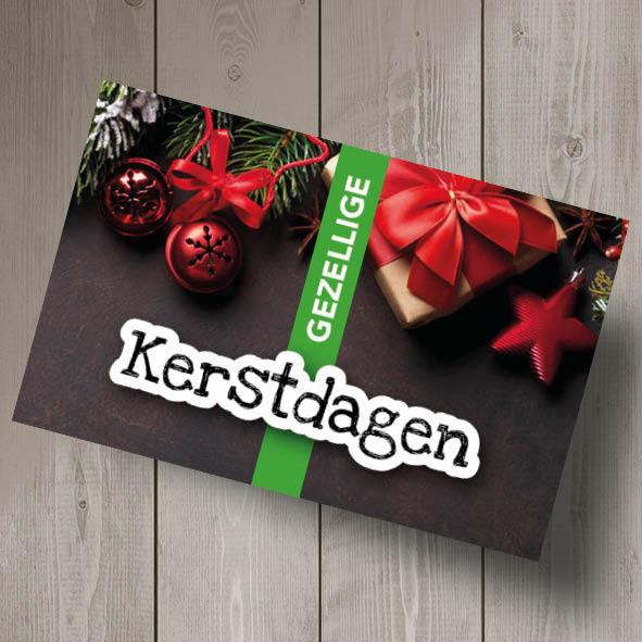 Gelegenheidskaartje: Gezellige Kerstdagen