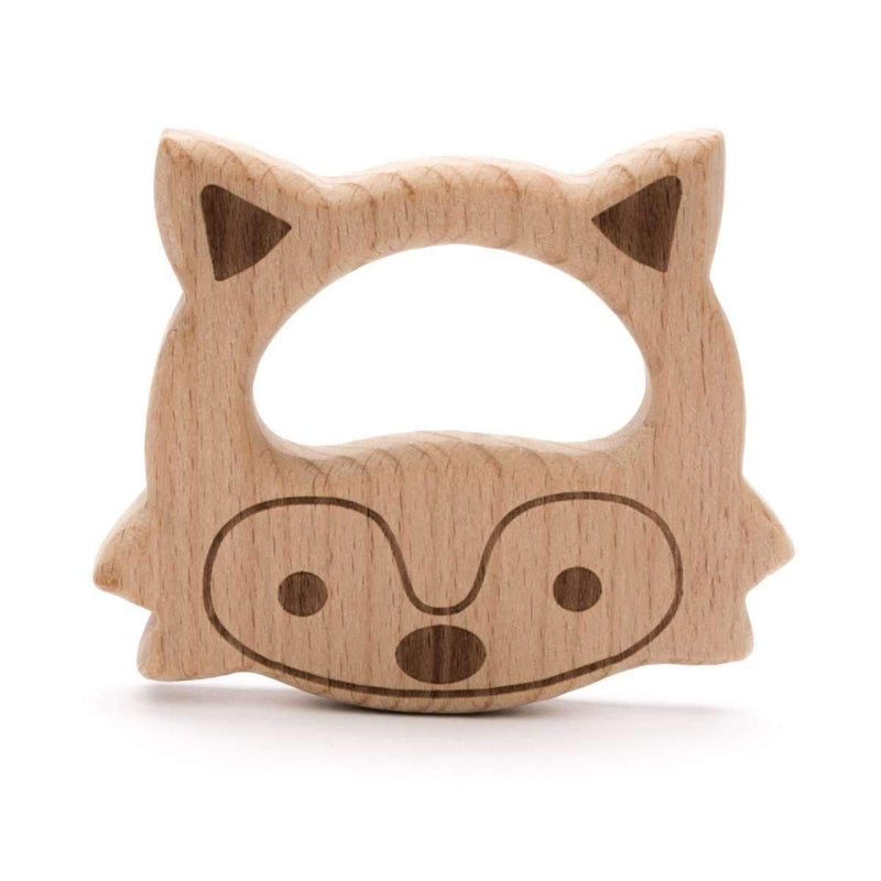Houten bijtfiguur Vos